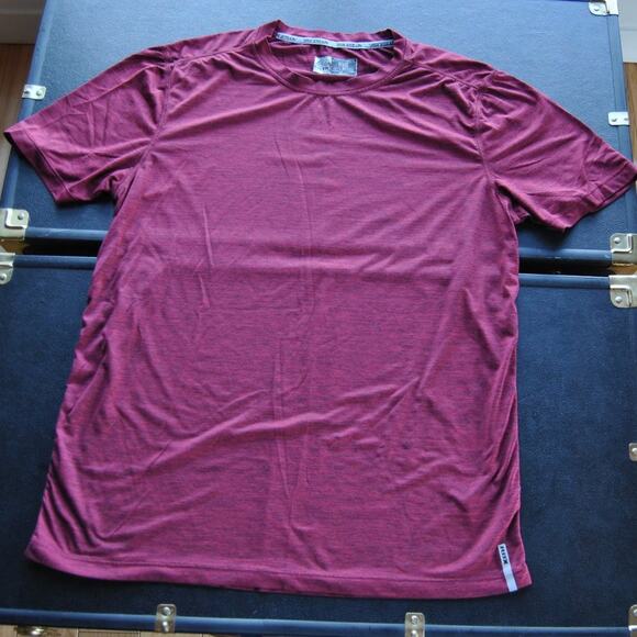 RBX Medium Red/Maroon Active Short Sleeve Shirt - Picture 1 of 5
